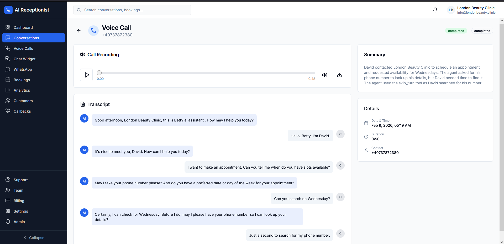 Sprachanruf-Protokoll